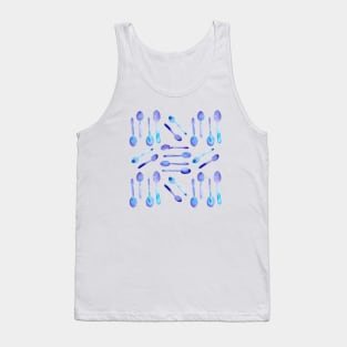 Purple Watercolor Spoons Tank Top